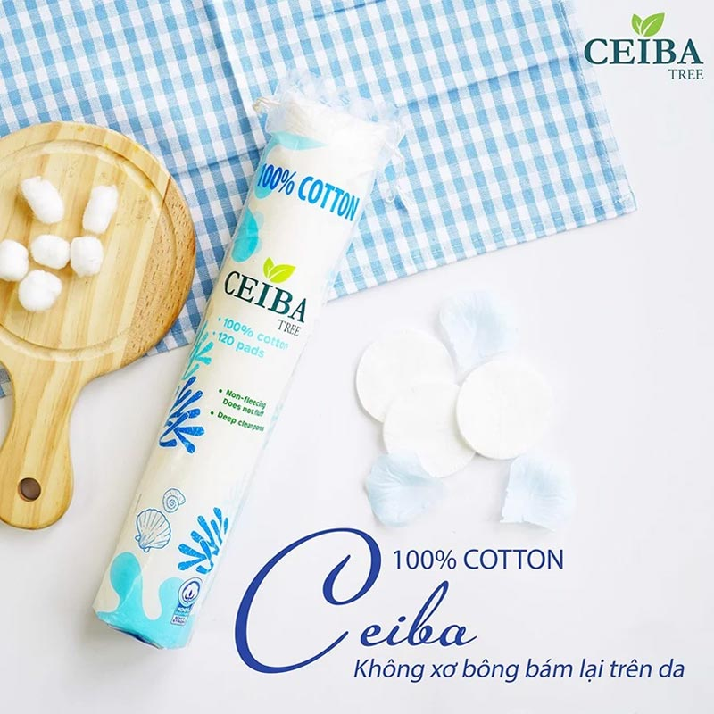 Bông tẩy trang cotton Ceiba Tree