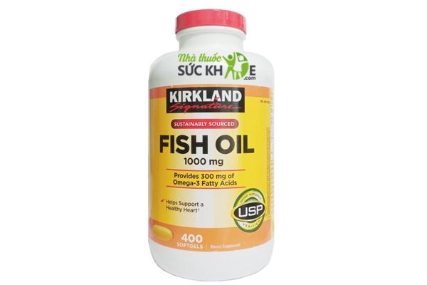 Dầu cá Kirkland Fish Oil 1000mg nắp đỏ (nắp vặn)
