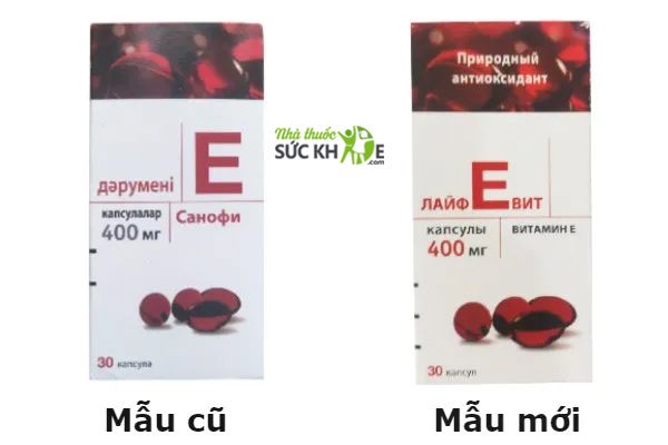 Vitamin E Zentiva 400mg của Nga mẫu cũ và mẫu mới