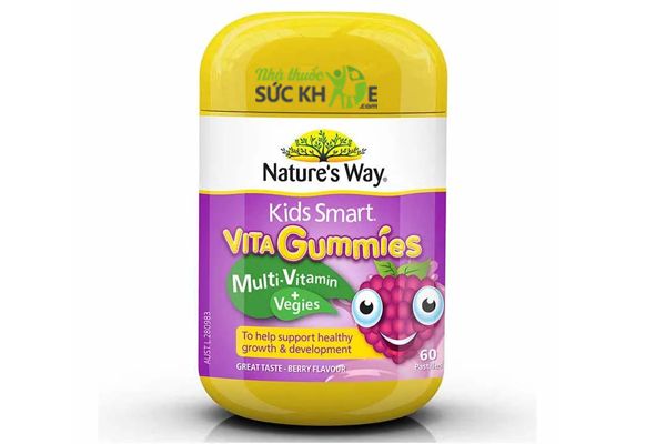 Kẹo Vita Gummies hỗ trợ bổ sung vitamin tổng hợp và rau quả cho bé 60 viên (mẫu cũ)