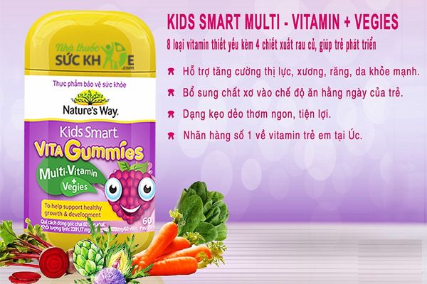 Vita Gummies chứa 9 loại Vitamin và khoáng chất