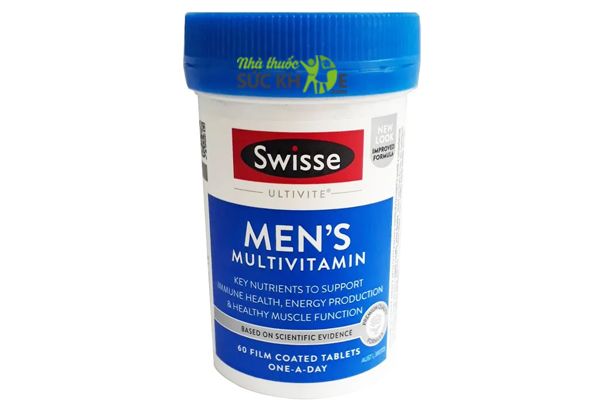 Vitamin tổng hợp cho nam Swisse Men’s Ultivite Multivitamin Úc (60 viên) mẫu mới