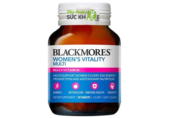Blackmores Women's Vitality Multi hộp 50 viên mẫu cũ