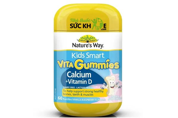Kẹo Nature Way Kisd Mart Hỗ Trợ Bổ Sung Canxi + Vitamin D Cho Trẻ 60 Viên
