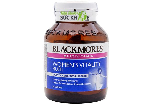 Blackmores Women's Vitality Multi hộp 50 viên mẫu mới