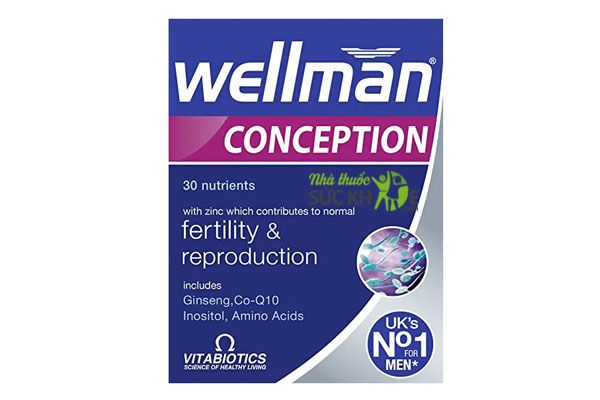 Wellman Conception Vitamin cho nam hộp 30 viên uống mẫu mới