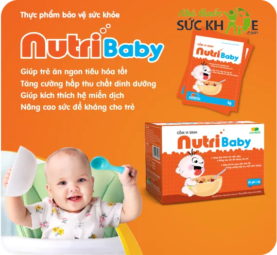 Cốm vi sinh Nutribaby giúp trẻ ăn ngon, tiêu hóa khỏe mạnh