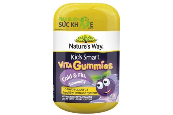 Kẹo dẻo Nature's Way Vita Gummies Cold and Flu cho bé từ 2 tuổi trở lên (mẫu mới)