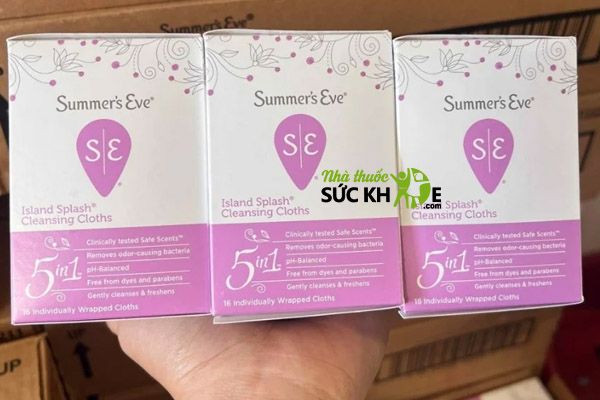 Khăn ướt Summer’s Eve không chứa cồn với công thức khử mùi