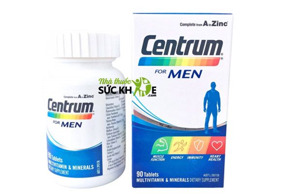 Centrum For Men bổ sung Vitamin và khoáng chất cho nam giới dưới 50 tuổi