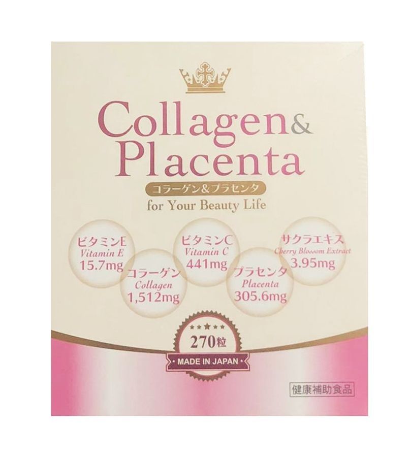 Viên uống Collagen Placenta Nhật Bản (mẫu mới)