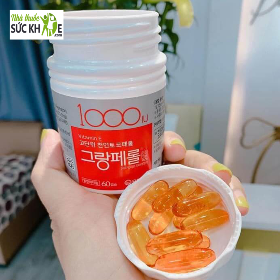 Vitamin E 1000IU của Hàn hỗ trợ tốt cho sức khỏe và sắc đẹp