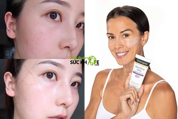 Neutrogena Sensitive Skin có chỉ số SPF60, hỗ trợ chống nắng tốt giúp làm mát da