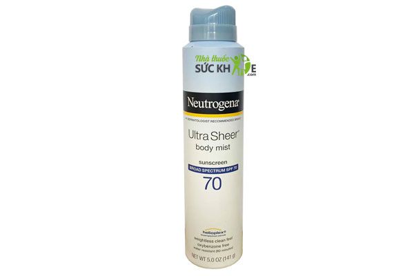 Xịt chống nắng toàn thân Neutrogena Ultra Sheer SPF70 141g (mẫu mới)