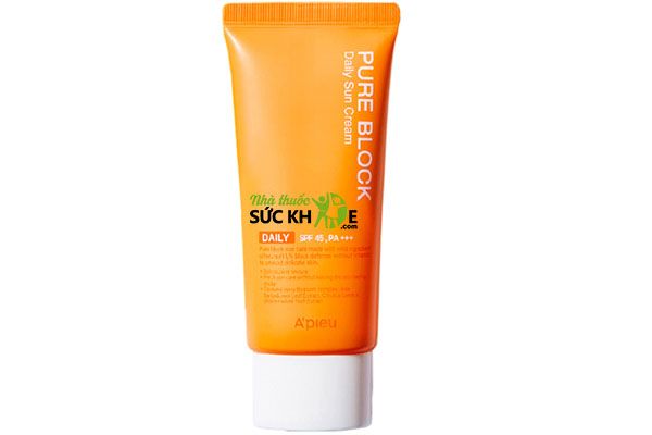 Kem chống nắng Apieu Pure Block Natural Daily Suncream SPF45 mẫu mới