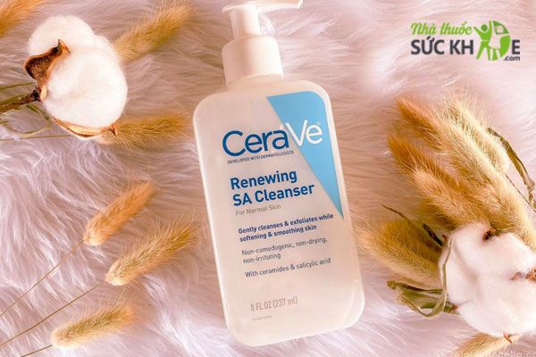hướng dẫn sử dụng Sữa rửa mặt Cerave Renewing SA Cleanser