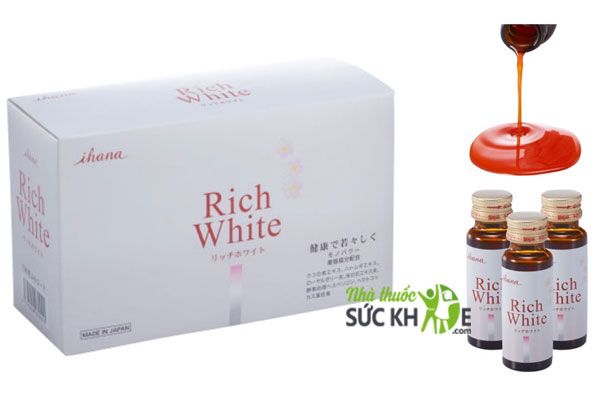 Nước uống trắng da Collagen Rich White của Nhật