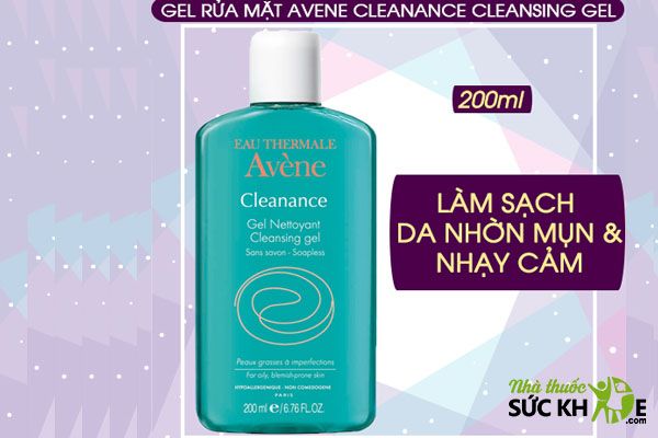 Gel rửa mặt cho da nhờn mụn Avène Cleanance Soapless 