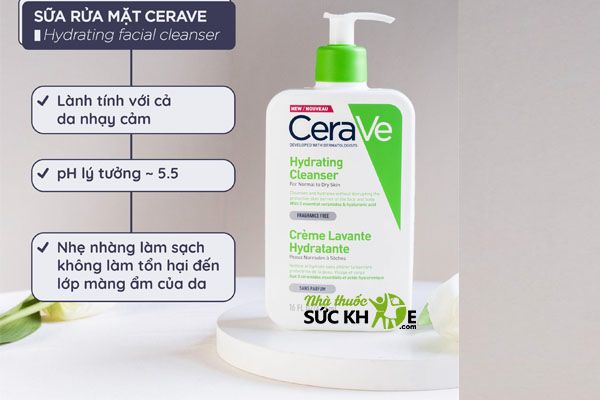 Sữa rửa mặt CeraVe có kết cấu dạng gel hơi đặc giúp tiết kiệm hơn khi sử dụng