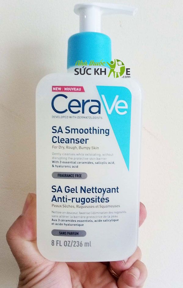 Sữa rửa mặt cho da thường Cerave Renewing SA Cleanser mẫu cũ