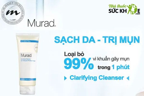 Sữa rửa mặt Murad Clarifying Cleanser ngăn ngừa nguy cơ mọc mụn trên da