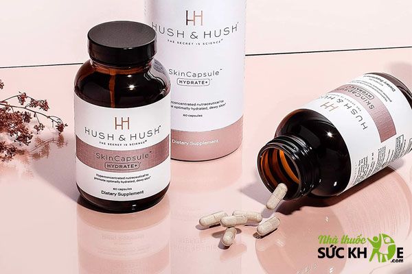 Viên uống cấp nước Hush & Hush Skincapsule Hydrate+ lọ 60 viên