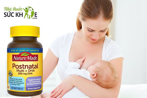 Viên uống Nature Made Postnatal Multi DHA hỗ trợ mẹ phục hồi saui sinh