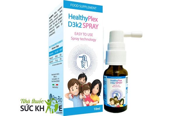 Xịt HealthyPlex D3K2 dùng cho trẻ sơ sinh, trẻ nhỏ, phụ nữ có thai, người đang cho con bú