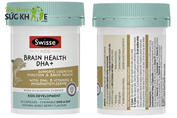 Thành phần trong viên uống  DHA cho trẻ Swisse Kids Brain Health