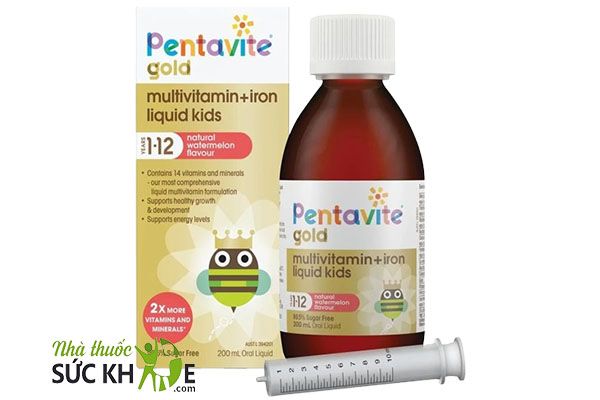 Vitamin tổng hợp Pentavite cho bé từ 1 - 12 tuổi mẫu mới