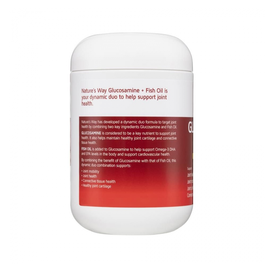 Viên uống Nature's Way Glucosamine + Fish Oil chứa thành phần dầu cá tinh khiết