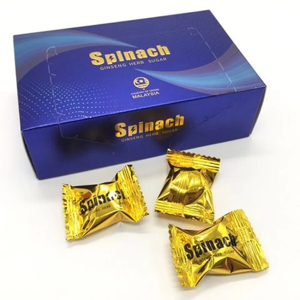 Kẹo sâm Spinach Ginseng Herb Sugar cung cấp dưỡng chất cho cơ thể