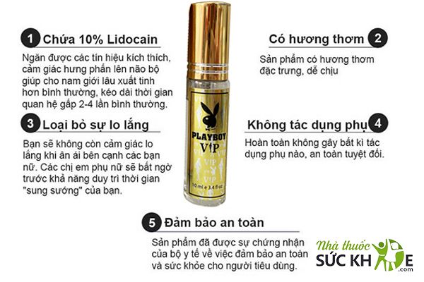 Xịt kéo dài thời gian cho nam Playboy Vip  thành phần lành tính