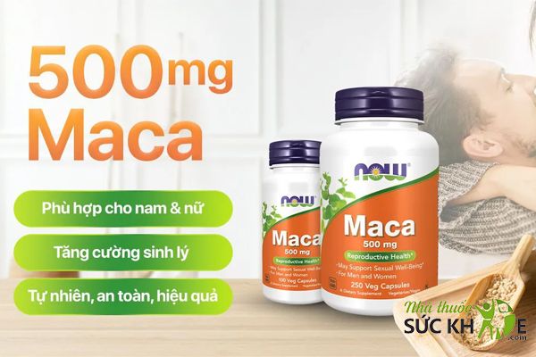 Viên uống Maca của Mỹ dùng cho cả nam và nữ trên 18 tuổi