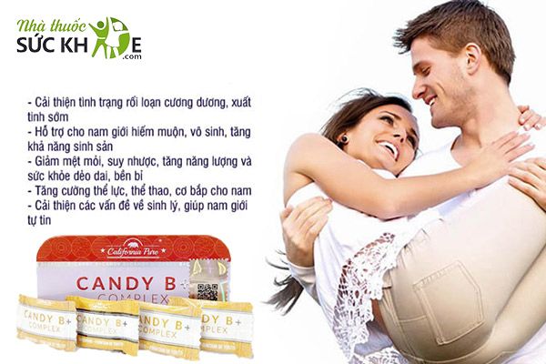 Kẹo ngậm cho nam giới California Pure Candy B+ Complexhộp 12 viên