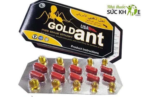Uống 1 viên Gold Ant màu vàng trước khi lâm trận và 1 viên đen sau khi quan hệ