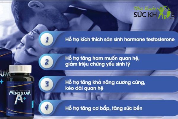 Viên uống Penirum A+ hỗ trợ chức năng sinh lý nam