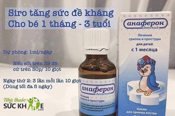 Sử dụng siro Anaferon cho bé theo liều lượng được hướng dẫn