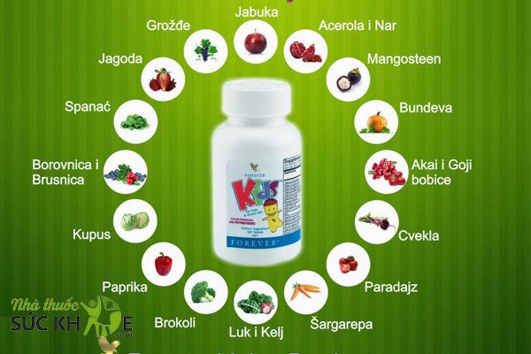 Kẹo dinh dưỡng Forever Kids có hương vị thơm ngon, dễ dùng cho bé