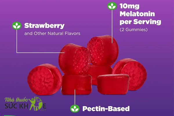 Viên kẹo dẻo Natrol Gummies 10mg không gây phụ thuộc