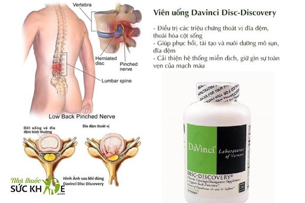 Davinci laboratories disc discovery hỗ trợ thoái hoá cột sống +tê tay 180 viên