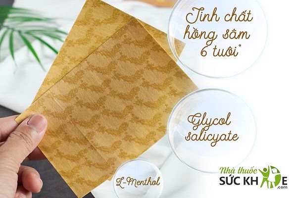 Cao dán hồng sâm Himena Hàn Quốc chứa thành phần lành tính