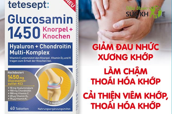 Viên uống hỗ trợ xương khớp Tetesept Glucosamin 1450 của Đức