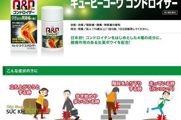 Viên Uống Hỗ Trợ Xương Khớp, Giảm Đau Lưng Q&P Kowa Nhật Bản