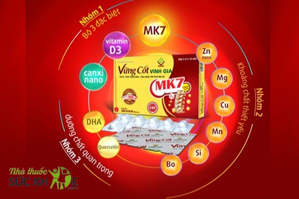 thành phần chính trong Vững Cốt Vinh Gia MK7