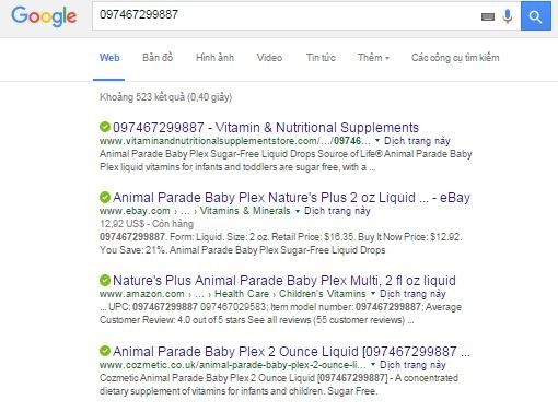 Vitamin tổng hợp Baby Plex dạng nước 60ml cho trẻ