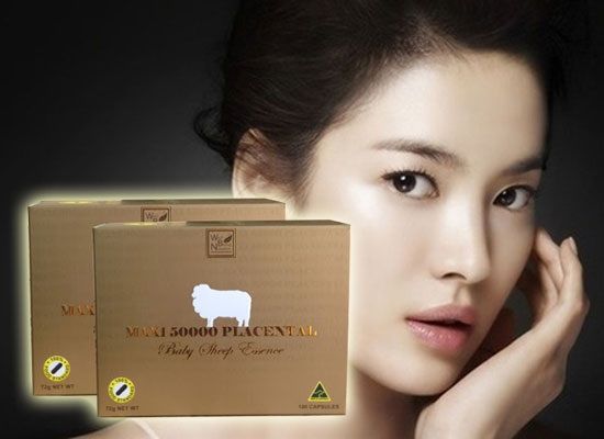 Nhau thai cừu Maxi Sheep Placenta 50000mg 100 viên (Úc)