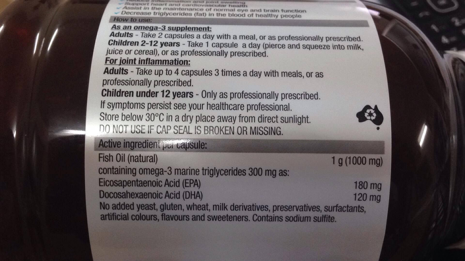 Dầu cá Blackmores fish oil 1000mg chính hãng của Úc