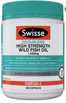 Dầu cá liều cao không mùi Swisse 1500mg Úc