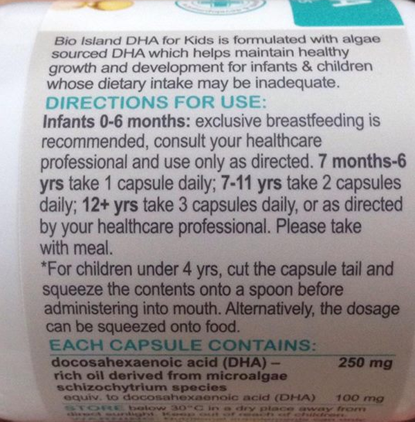 Dầu cá Bio Island hỗ trợ bổ sung DHA cho trẻ của Úc